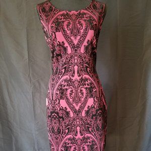 Olivia Matthews Burgundy & Black Sleeveless Dress